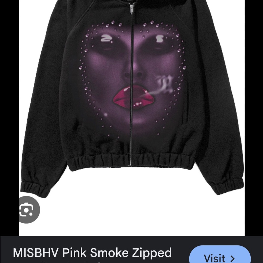 Women's Black and Purple Graphic Sweater